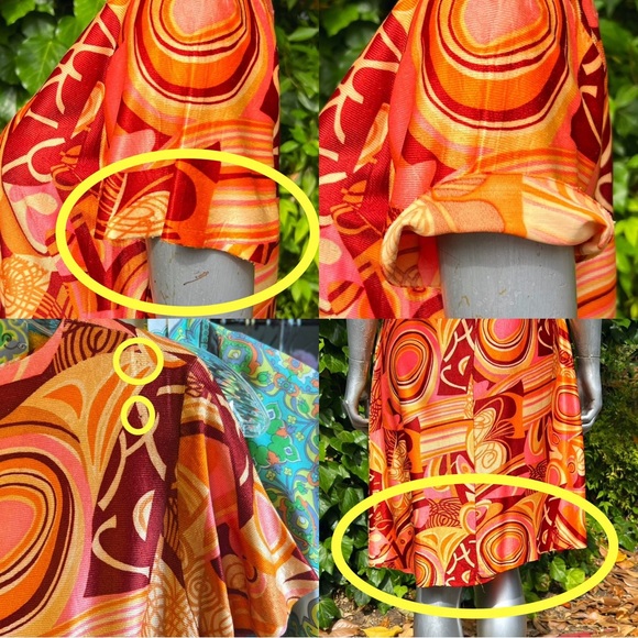 1960s Groovy Psychedelic Print Shift Dress - Picture 7 of 8